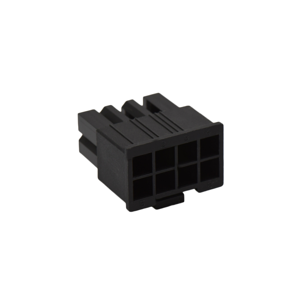 Pitch 4.2mm Male 双排 Housing 2X4Pin 黑色